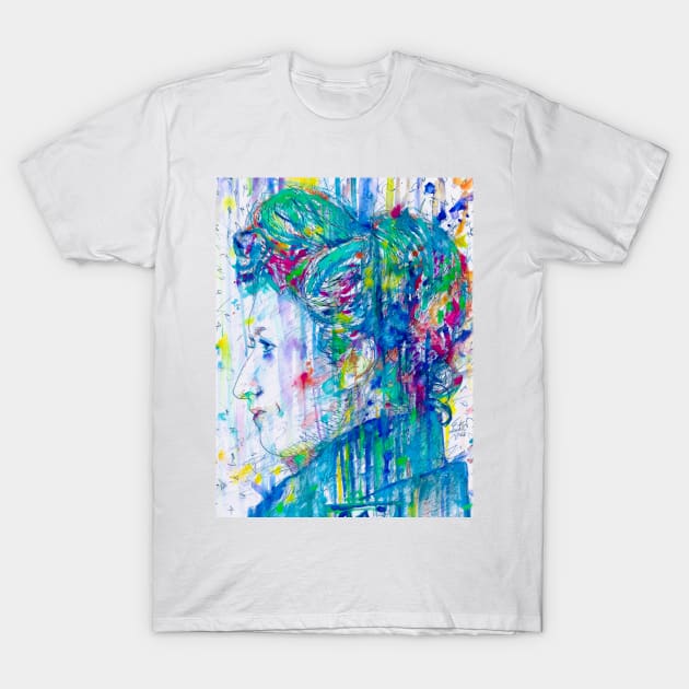 ROSA LUXEMBURG - watercolor portrait .3 T-Shirt by lautir